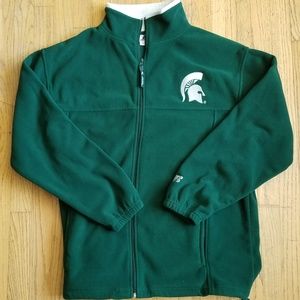 VTG Michigan State Full-Zip Russell Fleece Sweater